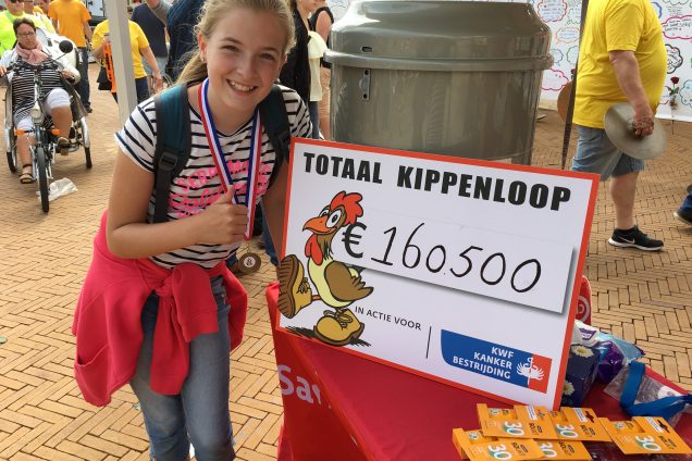 Kyara Mikhout loopt een fantastisch bedrag bij elkaar