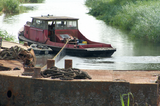 Scheepswrakken aan het Steurgat weggesleept