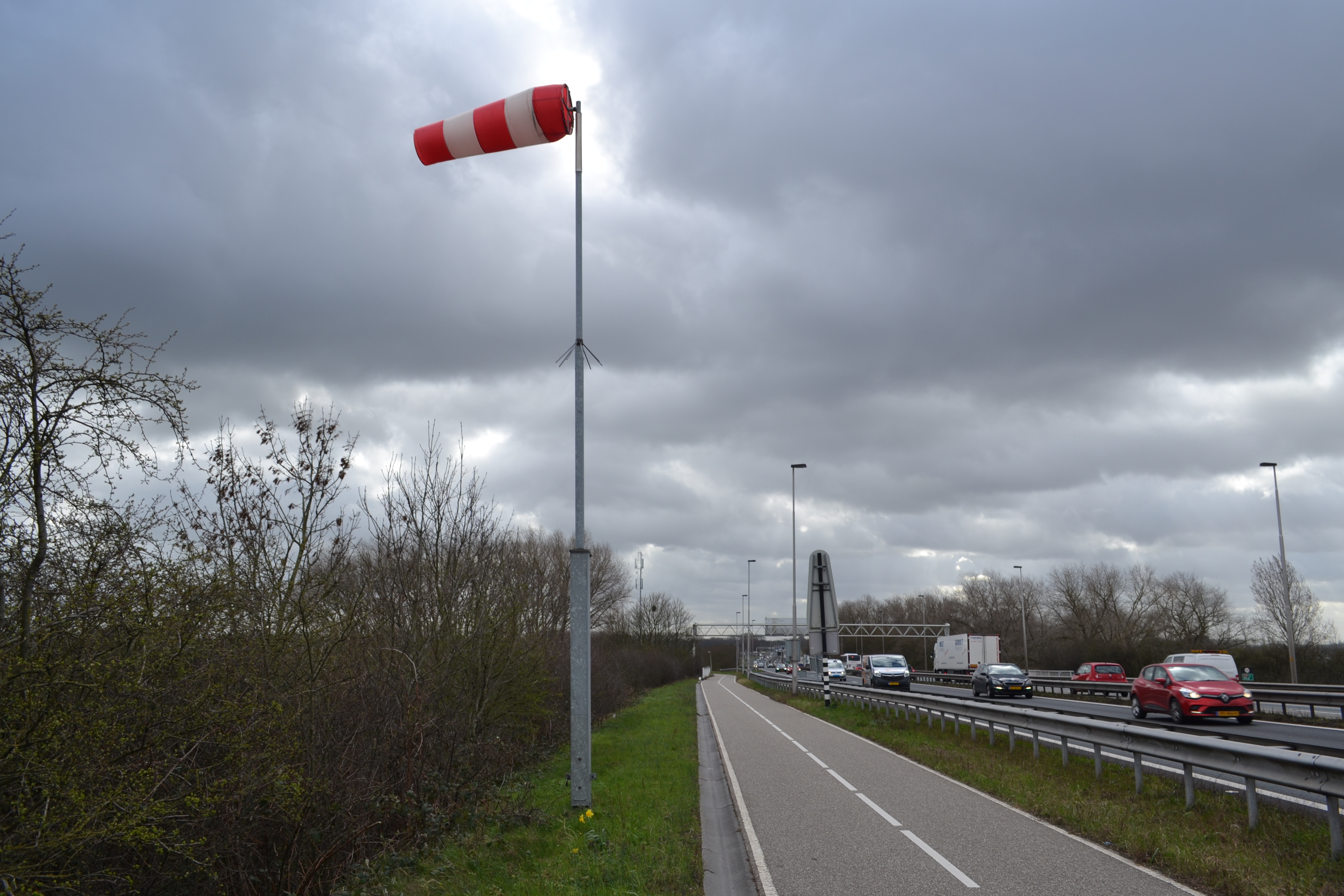 Zeer zware windstoten afgelopen zondag in de regio