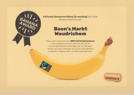 Toekenning Banana Awards in Altena