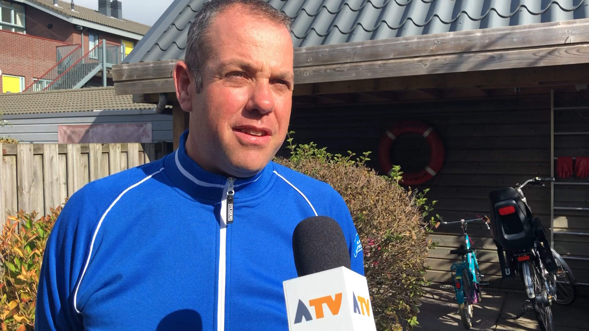 René de Vos rent tegen kanker in Woudrichem