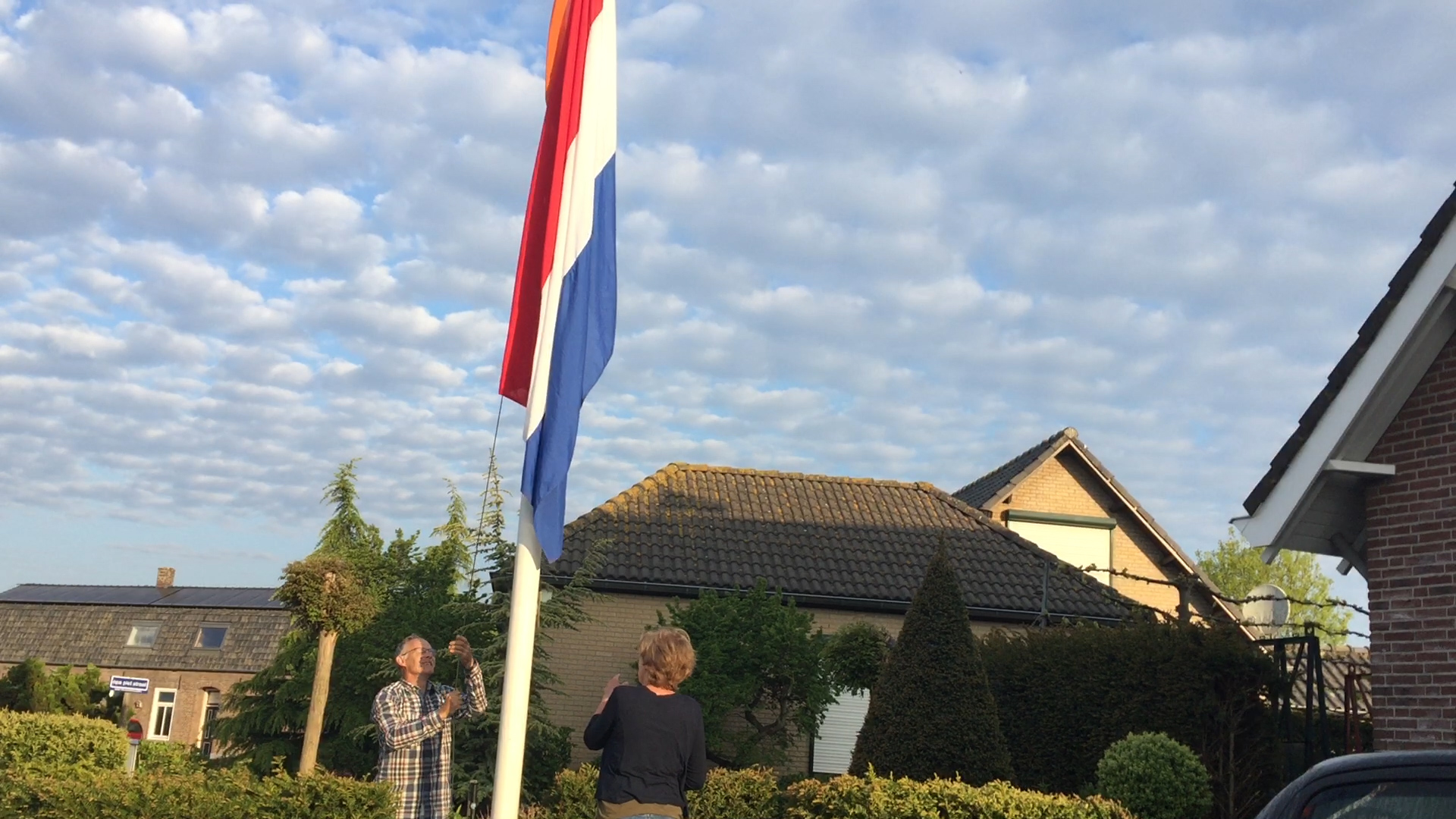 Vroege vlaggers op Koningsdag