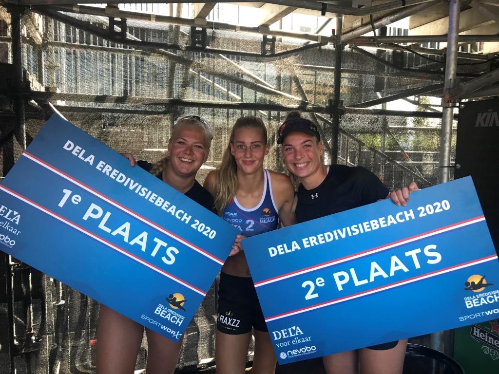 Goud en zilver voor beachvolleybalsters