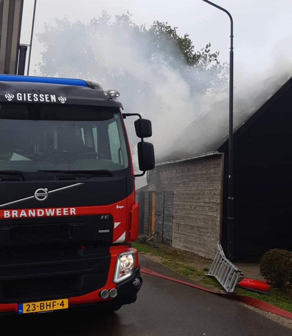 Asbest vrijgekomen bij brand in Giessen