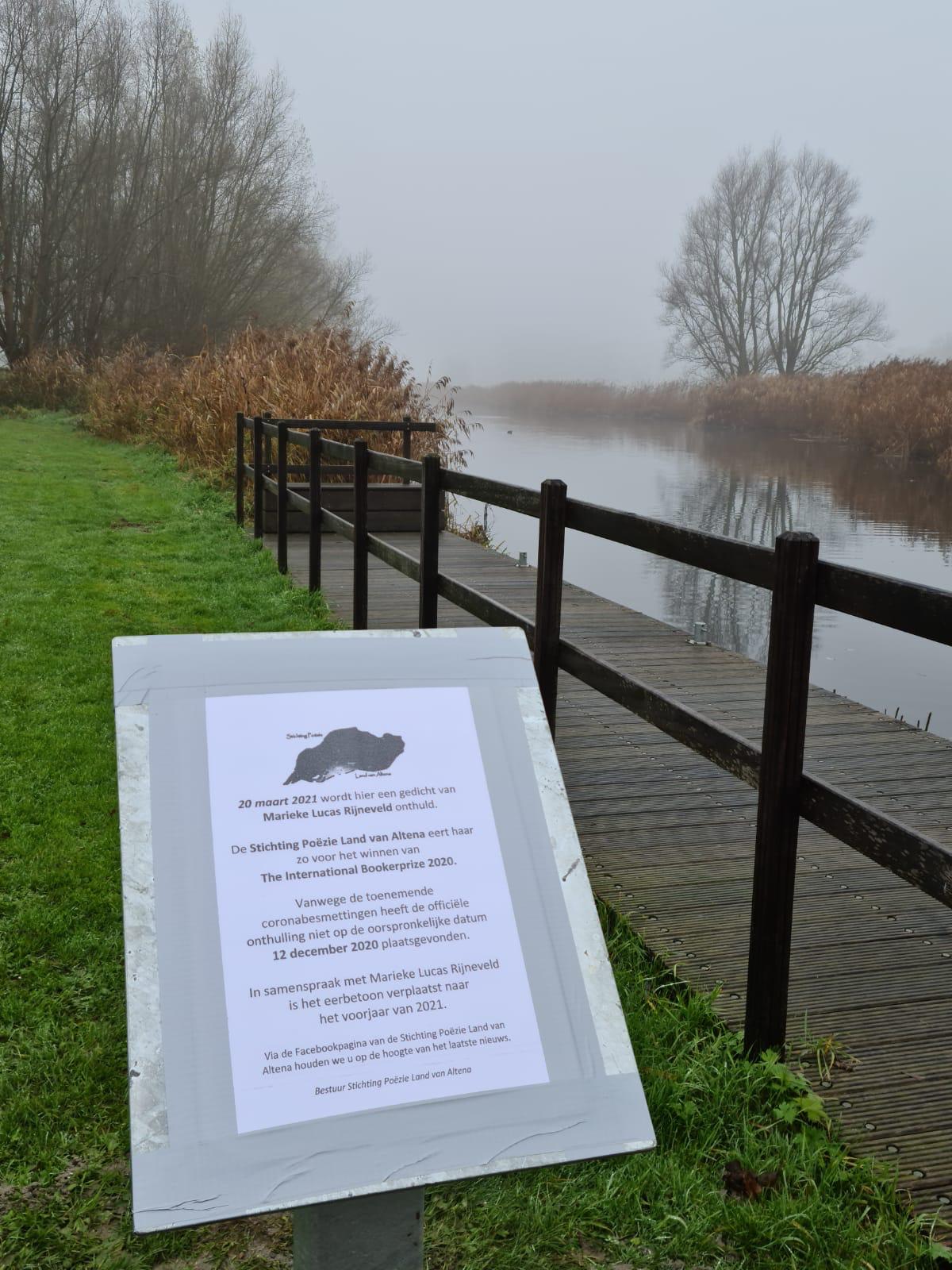 Opnieuw uitstel van onthulling gedicht Marieke Lucas Rijneveld