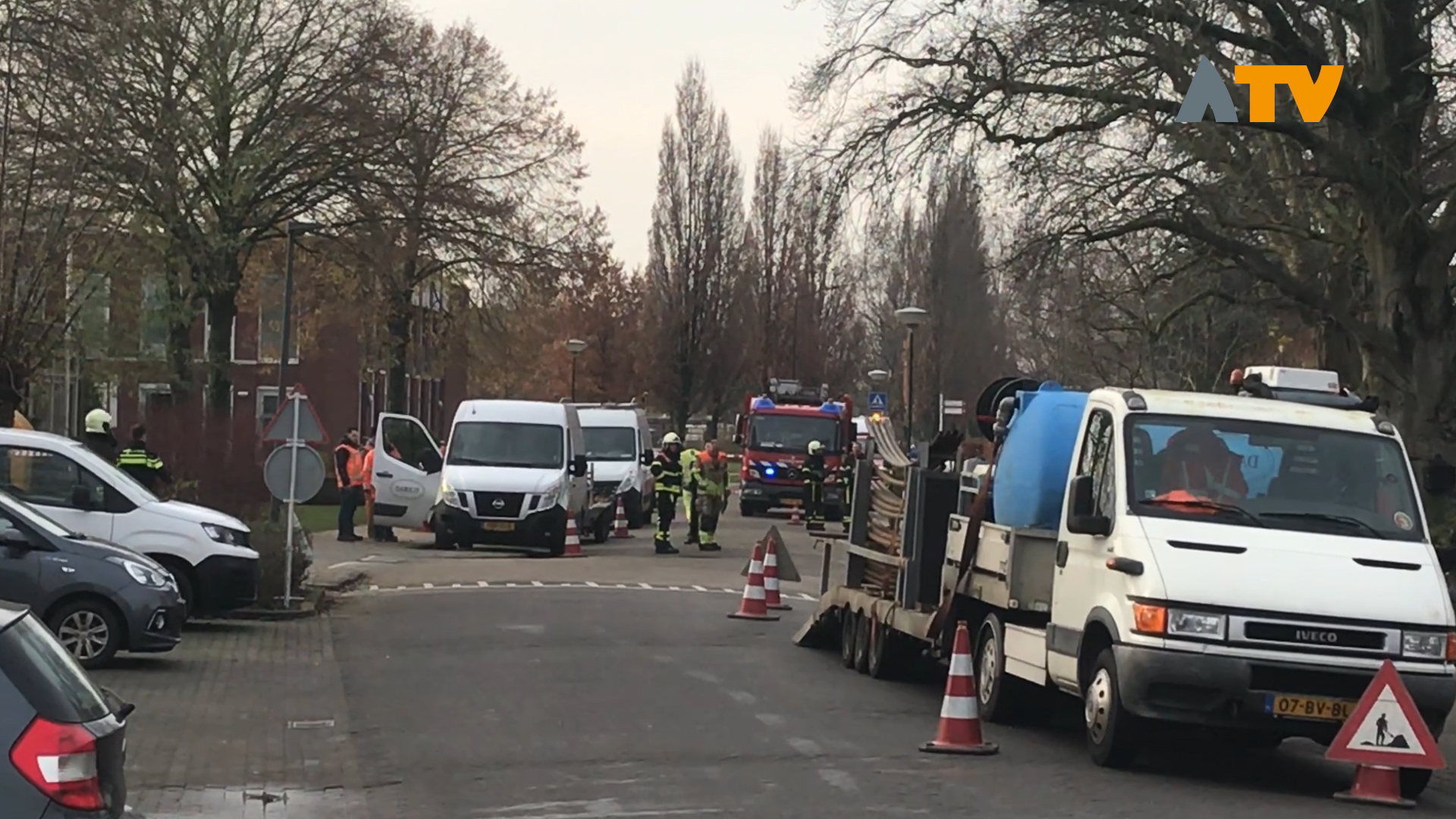 Fors gaslek Voorstraat Almkerk