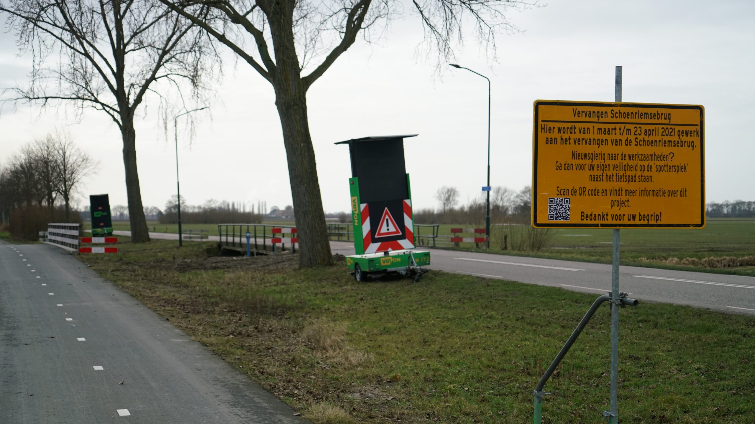 De Schoenriemsebrug wordt vanaf 1 maart vervangen