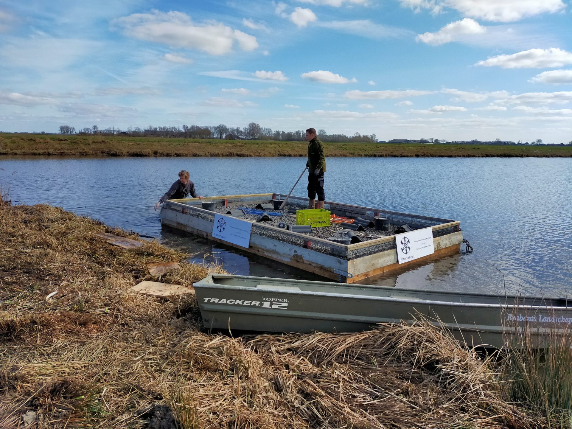 Bijzonder vogeleiland in waterberging Kornsche Boezem