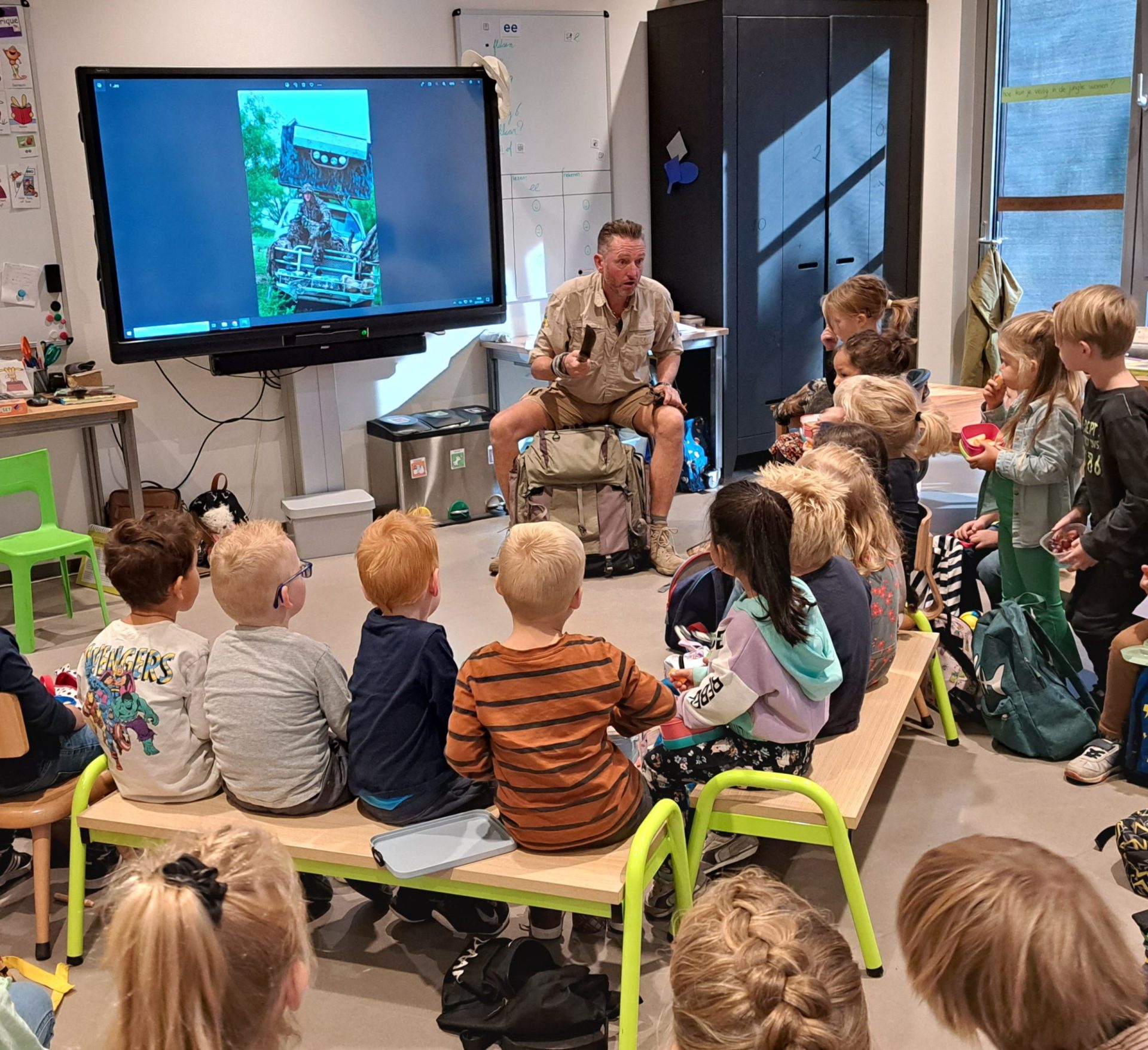 Jungle-expert in de klas op Verschoorschool